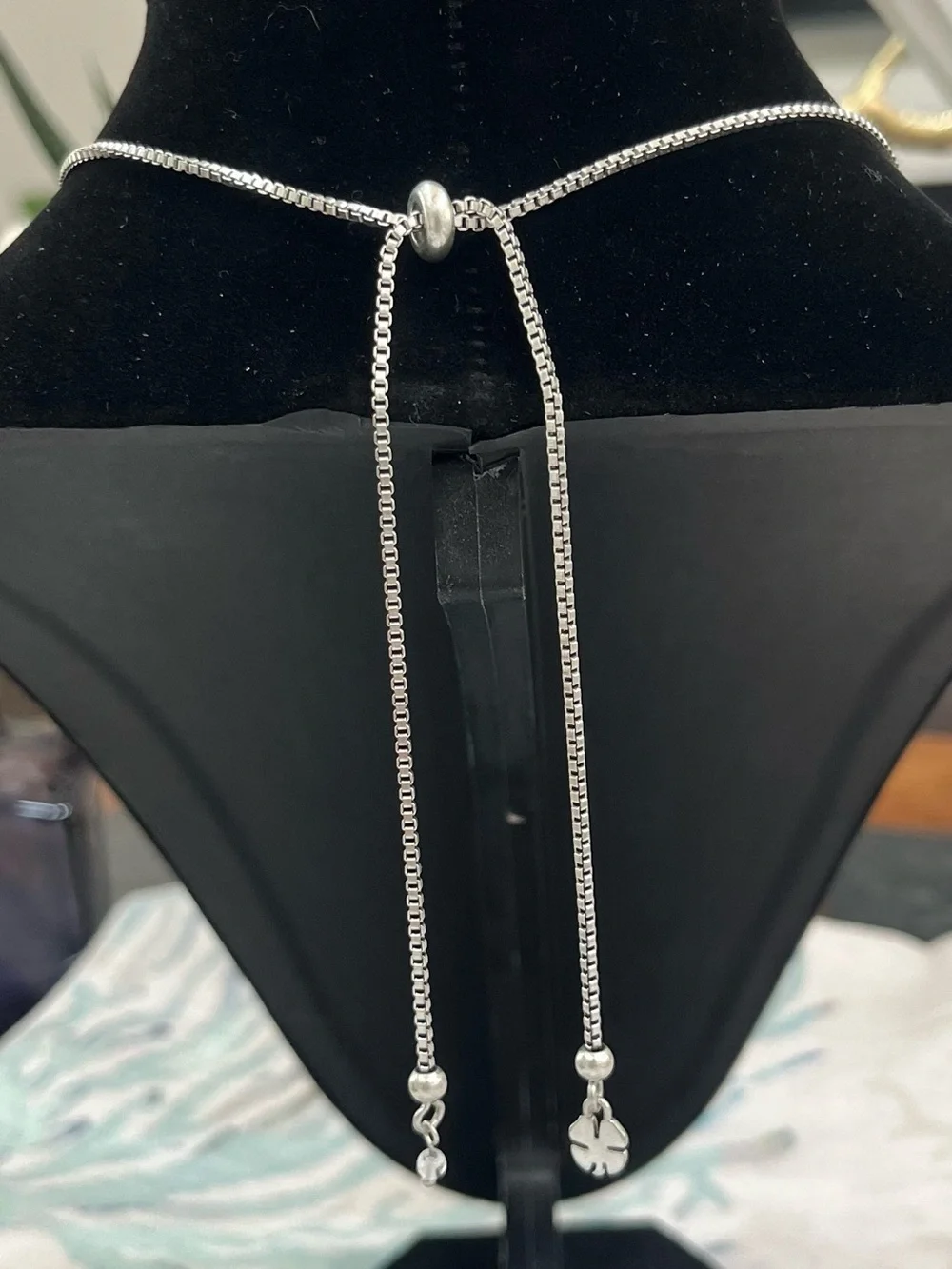 Lucky Brand Silver-Tone Necklace with Turquoise Stone and Pearl Drop Pendant